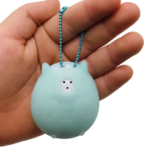 Vista 5 de Funda protectora de silicona para Tamagotchi Hello Kitty 42892/42891 con cadena de color (solo cubierta) (azul)