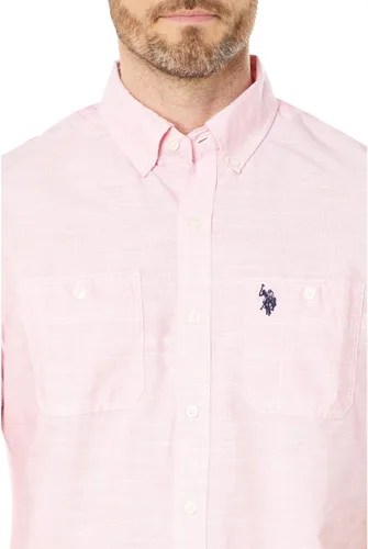 Vista 3 de U.S. Polo Assn. Camisa de manga corta sólida Eoe Slub tejida
