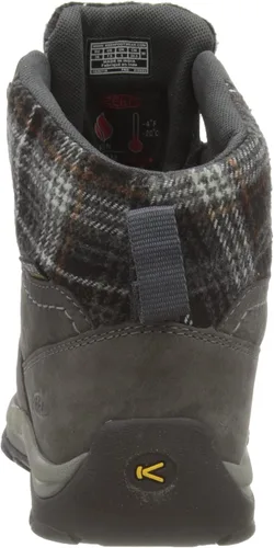 Vista 3 de KEEN Kaci 3 - Botas de nieve impermeables con aislamiento térmico para mujer, Concha de tortugacuadros rojos