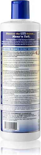 Vista 6 de Mane 'n Tail Champú y acondicionador Moisture Balance con leche de coco y biotina (20 onzas cada uno) Sin sulfato, sin parabenos, fórmula vegana