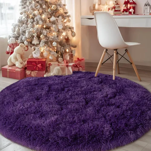 Vista 48 de Alfombras lanudas para dormitorio, sala de estar, dormitorio universitario, habitación de niños, decoración, alfombra suave y moderna