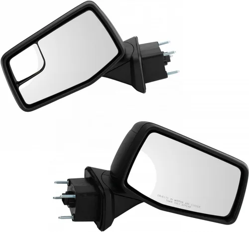 Vista 13 de TRQ Juego de conjunto de espejos laterales del conductor y del pasajero de 2 piezas con ajuste eléctrico, calefacción y memoria en negro Compatible