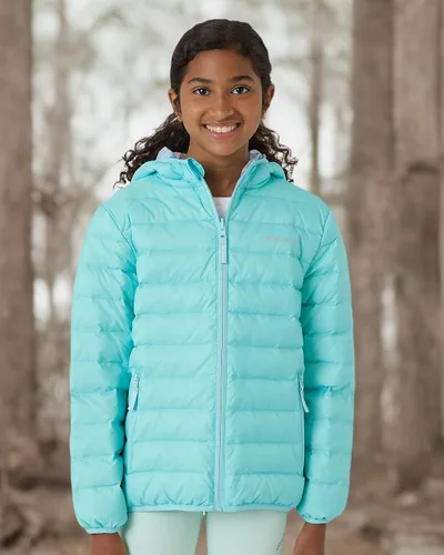 Vista 7 de Eddie Bauer CirrusLite - Chaqueta de plumón resistente a la intemperie para niñas, acolchado con aislamiento acolchado de burbujas (3-20)
