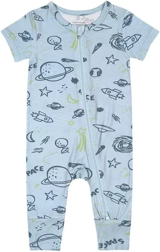 Vista 19 de Teach Leanbh Pijama de viscosa de bambú unisex para niños pequeños Azul Blanco/Cocodrilo