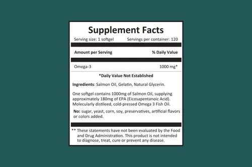 Vista 2 de Omega 3 Harmony - Aceite de pescado Harmony Nutraceuticals para el cerebro y el corazón - 120 cápsulas apoya la función cerebral y la salud
