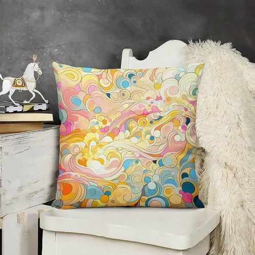 Vista 12 de Blue Cat in Bloom - Funda de almohada decorativa cuadrada suave con estampado de doble cara de 12 x 12 pulgadas, adorables almohadas de animales