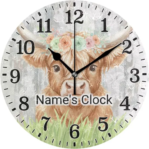 Vista 79 de JUNZAN Reloj de bañera con vino romántico espumoso y velas, reloj de pared silencioso de 10 pulgadas, pequeño reloj redondo, decoración de cocina