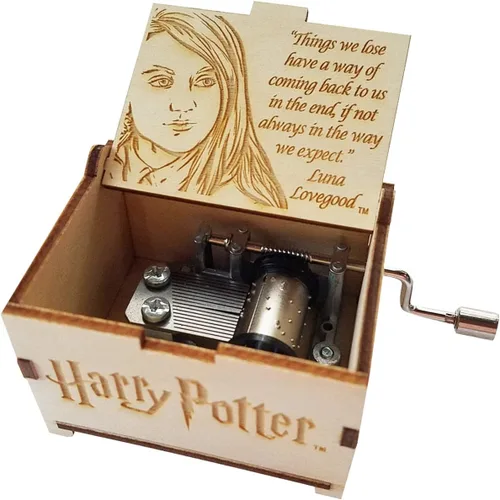 Vista 6 de TheLaser'sEdge Harry Potter Mini caja de música de regalo - Felicidad negra Negro