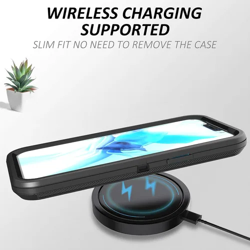 Vista 4 de Funda de teléfono para iPhone 12 Pro Max, resistente, resistente a prueba de golpes, funda protectora con clip para cinturón para Apple iPhone 12