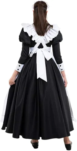 Vista 4 de miccostumes - Disfraz de uniforme de criada clásico para mujer