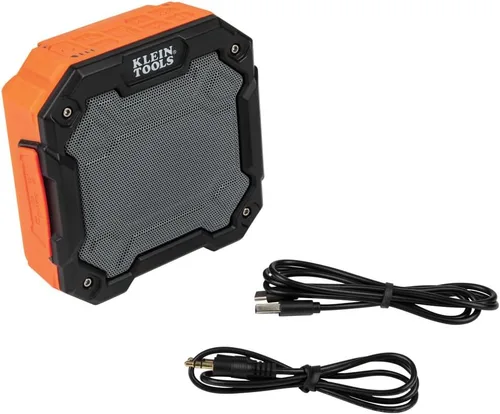 Vista 8 de KLEIN TOOLS AEPJS3 - Altavoz Bluetooth para el lugar de trabajo con imán y gancho, 20 horas de tiempo de funcionamiento, carga a través de USB A