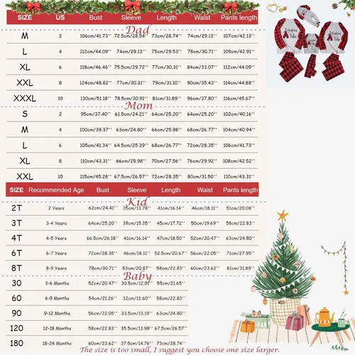 Vista 7 de Pijamas de Navidad para la familia, conjunto de pijamas de Navidad 2023, ropa de dormir divertida con estampado de Papá Noel, pijamas familiares a