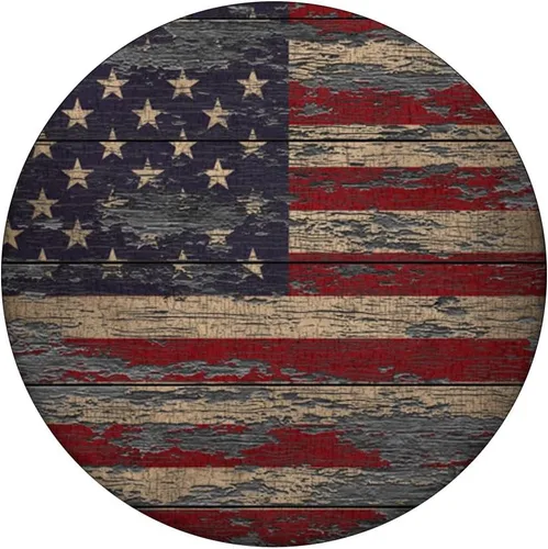 Vista 3 de Agarre y soporte para teléfonos y tabletas de la bandera estadounidense de madera climatizada.