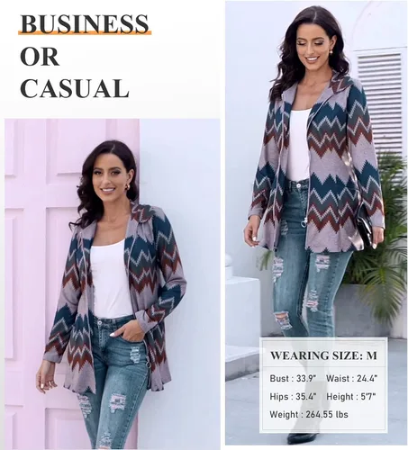Vista 2 de Miusey Sudadera tipo túnica con cremallera para mujer, cuello y ligera, chaqueta larga