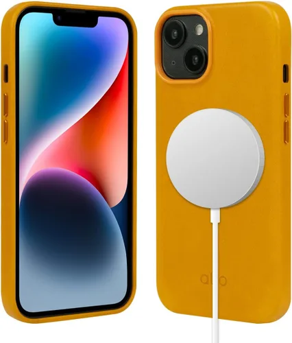 Vista 29 de alto Funda para teléfono compatible con iPhone 15 2023 y MagSafe, funda magnética de cuero italiano, funda protectora contra caídas de la serie Clop