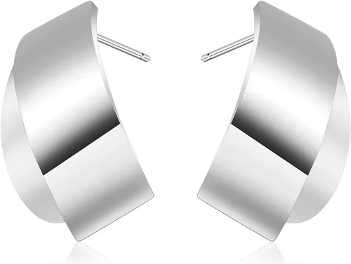 Vista 8 de KELMALL Aretes tipo argolla de oro de 14 quilates para mujer, hipoalergénicos, gruesos, redondos, no se deslustra, para orejas sensibles