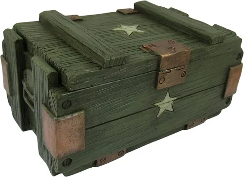 Vista 3 de DWK Caja de munición militar caja de baratijas l Pequeño ejército recuerdo pecho 6" pulgadas