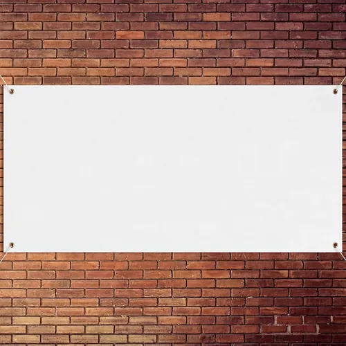 Vista 20 de Zonon Pancartas grandes en blanco y letreros de tela Oxford de poliéster para decorar con cuerda colgante para pared interior y exterior, carteles