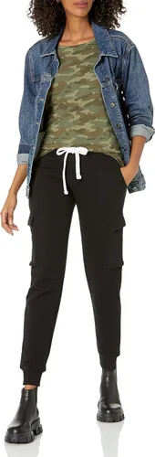 Vista 6 de Tienda Essentials - Camiseta de manga corta con cuello redondo y ajuste clásico para mujer, paquete múltiple