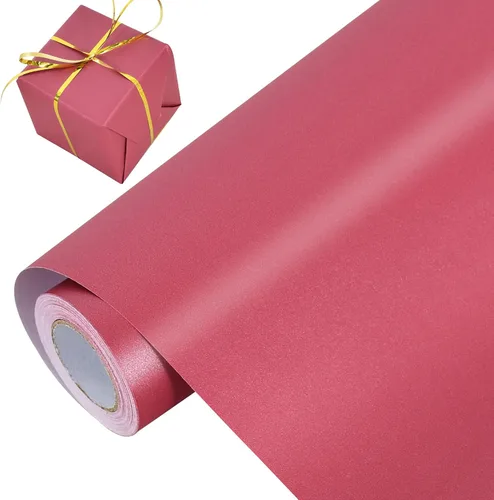 Vista 12 de BEISHIDA Papel de regalo verde oscuro, papel de regalo de color sólido con brillo perlado, papel de regalo mate, papel de embalaje para bodas