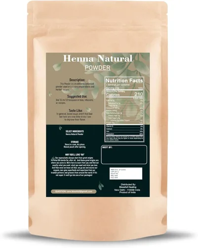 Vista 2 de Blessfull Healing Henna Natural(Lawsonia Alba) Powder 100% Pure Natural 100 Gram / 3.52 oz