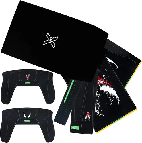 Vista 3 de Juego de fundas para consola PS5 y controlador PS5, calcomanías para PS5 edición digital, kit de calcomanías Ven (edición digital)