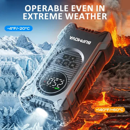 Vista 8 de 7000A Portable Car Battery Jump Starter with Air Compressor 150PSI Silver