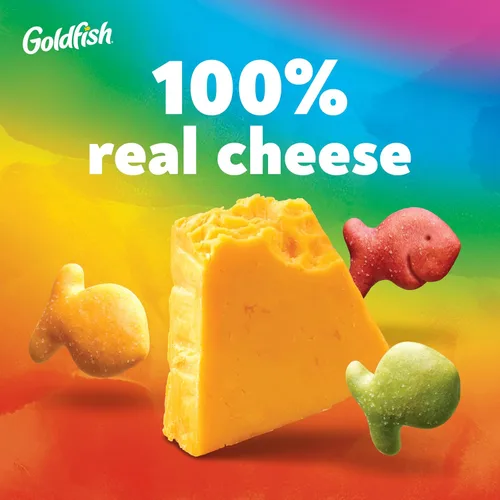 Vista 5 de Goldfish Colors Galletas de Queso Cheddar, Galletas de Aperitivo Horneadas, Bolsa de 6.6 oz (Paquete de 2)