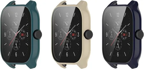 Vista 10 de FitTurn Funda protectora de pantalla compatible con el reloj Amazfit GTS 4, a prueba de golpes, protector delgado, protector de parachoques delgado