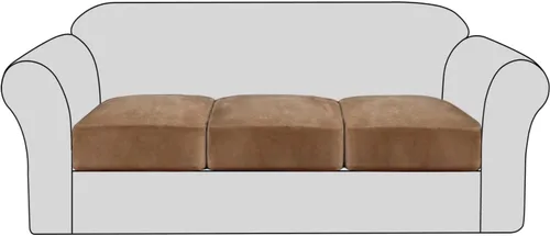 Vista 20 de Fundas de cojín elásticas de terciopelo para sofá, fundas de cojín de felpa suave, protector de muebles, funda de cojín antideslizante con parte