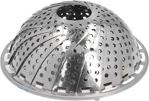 Vista 5 de Cesta de vapor, cesta de vapor expandible para verduras, acero inoxidable, estante de vapor para olla, alimentos vegetarianos para cocinar al vapor