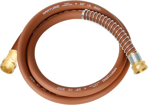Vista 9 de Short Leader Manguera de Jardín 5/8" x 4 pies, Manguera de Agua Ligera Sin Dobleces, Goma Híbrida, Uso Pesado, 650 PSI de Presión de Ruptura
