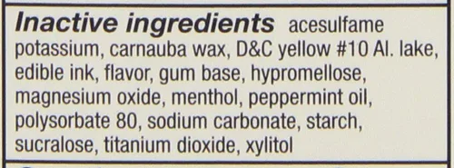Vista 3 de Nicorette - Goma de mascar de nicotina para dejar de fumar OTC de 4 mg-menta blanca de hielo-100 ct.