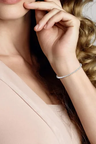 Vista 3 de Miabella Pulsera bizantina cuadrada maciza de plata de ley 925 italiana de 0.118 in para hombres y mujeres, 925 hecha a mano en Italia, Plata