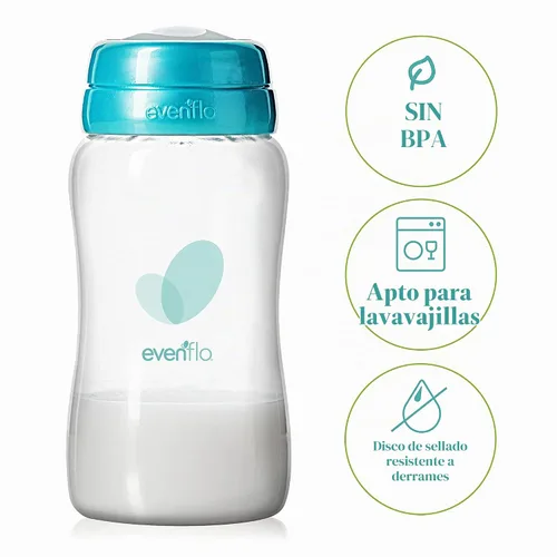 Vista 2 de Evenflo Botellas avanzadas de recolección de leche materna, paquete de 6 unidades de 5 onzas