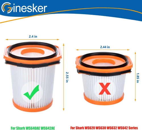 Vista 3 de WS642AE Filtro de repuesto para Shark Wandvac Sistema de auto-vacío WS642AE Ultra-ligero potente aspiradora inalámbrica (paquete de 4)