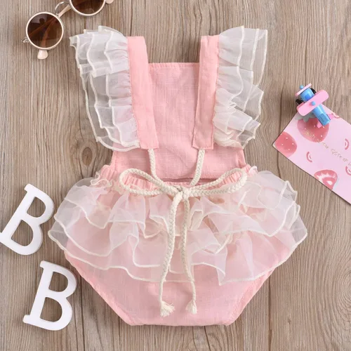Vista 47 de IDOPIP Conjunto de ropa de 1er cumpleaños para niñas con estampado floral, estilo bohemio, con encaje, tutú y diadema de princesa