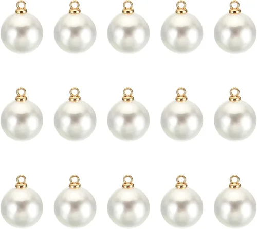 Vista 20 de PATIKIL 150 cuentas de perlas de perlas de imitación de perlas colgantes de bricolaje para hacer joyas, pulseras, aretes, collar
