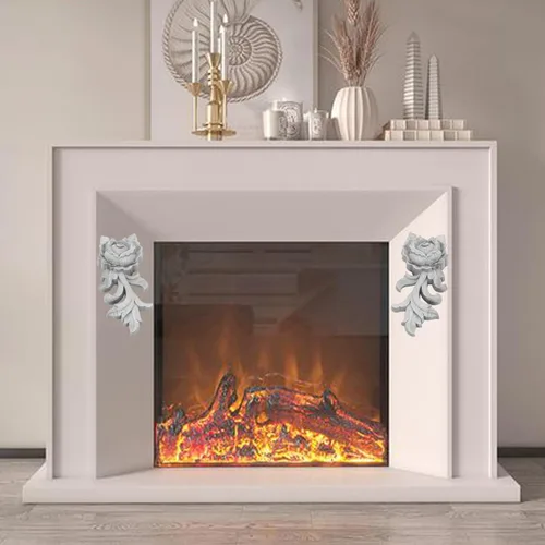 Vista 5 de 4PCS madera tallada Onlay Appliques DIY decoración de muebles, 05