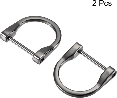 Vista 3 de uxcell Anillos en D de herradura en forma de U, hebilla de grillete atornillada