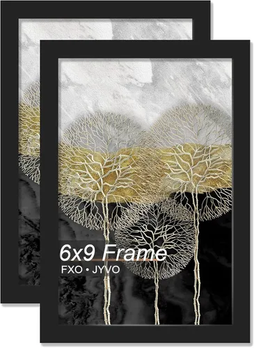 Vista 93 de Fxojyvo Marco de fotos de 5 x 8 pulgadas, marco negro para póster de fotos de 5 x 8 pulgadas, peso ligero y altamente transparente, marco de 5 x 8