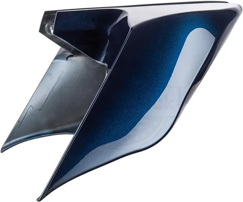 Vista 3 de Cubiertas laterales Harley Big Blue Pearl, cubiertas laterales estiradas, paneles laterales extendidos para Harley Touring 2009, 2010, 2011, 2012