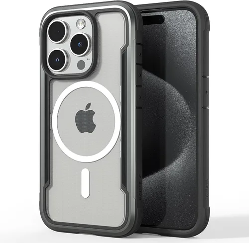 Vista 17 de RAPTIC Funda magnética Air para iPhone 15, funda protectora transparente a prueba de golpes, grado militar probada para caídas de 10 pies, funda