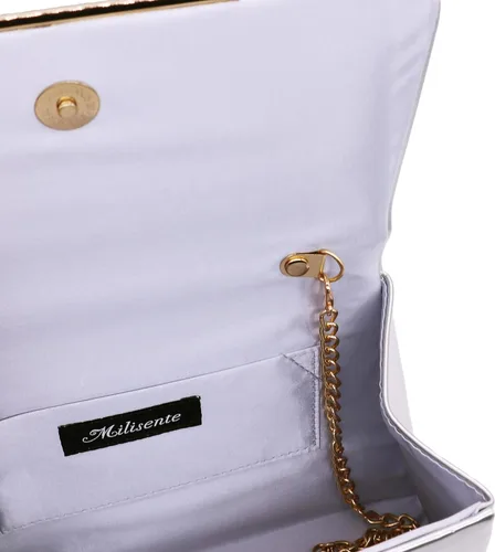 Vista 4 de Milisente Bolso de noche para mujer, bolso de mano para fiesta nupcial, bolsos de cóctel y baile de graduación con charol