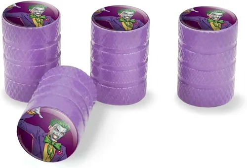 Vista 10 de GRAPHICS & MORE Batman Joker Carácter Llanta Llanta Llanta Aluminio Válvula Stem Caps
