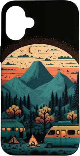 Vista 22 de Funda para iPhone 11 Pro Max Sunset Mountains & Trees para campistas