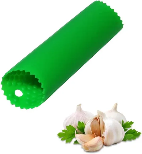 Vista 11 de Sinnsally Pelador de Ajo Removedor de Piel Rodillo Guardador, Fácil y Rápido para Pelar Dientes de Ajo con Tubo Rodillo de Silicona Herramienta de 3
