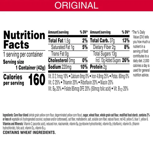 Vista 2 de Kellogg's Froot Loops - Tazas de cereales para el desayuno, sabor a frutas, aperitivos de desayuno con vitamina C, original, caja de 18 onzas