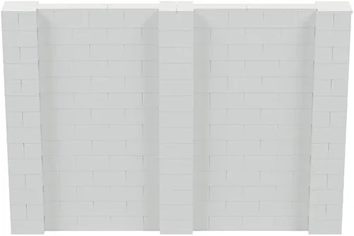 Vista 116 de EverBlock Kit de pared de 5 x 4 pies Bloques de construcción modulares Sistema de pared para edificios, pantallas y estructuras Divisor