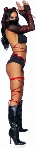 Vista 3 de Leg Avenue Womens 5 Pc Lethal Ninja Costume